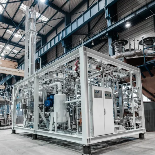 Methanol-Skid von DWE als vorgefertigte Syntheseeinheit